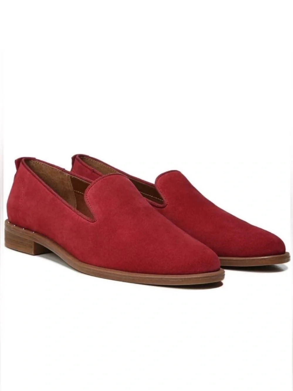 NWOT Franco Sarto Jeena Suede Loafers Cranberry Red Size 9M
